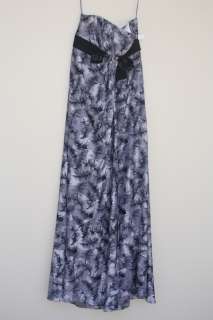 Carolina Herrera Lavender Black Evening Dress Gown Size 4  