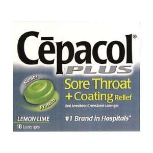  Cepacol Sore Throat And Coating Relief Lozenges Lemon Lime 