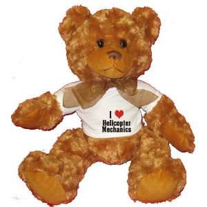  I Love/Heart Helicopter Mechanics Plush Teddy Bear with 