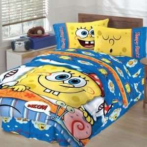  Spongebob Comforter/sheet Set Twin