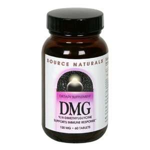  DMG (Dimethylglycine) 100mg 60 tabs, Source Naturals 