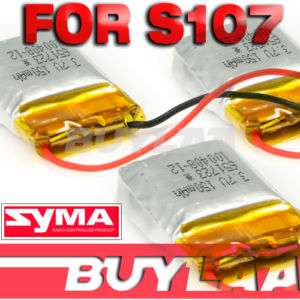 3x Li Poly 3.7V Battery for Syma S107 Helicopter Spare  