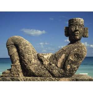  Statue of Chac Mool, Cancun, Quitana Roo, Mexico, North 