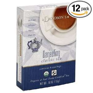 Davidsons Tea Darjeeling, 8 Count Tea Bags (Pack of 12)  