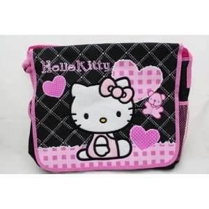  Licensed Hello Kitty BLACK Messenger Bag / Shoulder Bag 