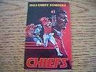 1983 Kansas City Chiefs Pocket Schedule Showbiz Pizza  