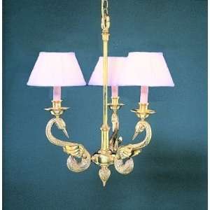    French 3 light Chandelier By Chapman Lamps