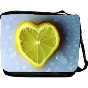  Rikki Knight® Yellow Lemon Heart Design Messenger Bag   Book 