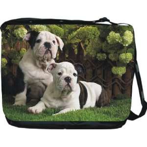  Rikki KnightTM English Bulldogs Dog Design Messenger Bag   Book 