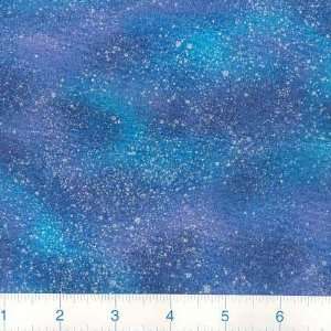  45 Wide Spatter Blue Fabric By The Yard Arts, Crafts 