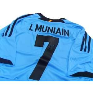 I.muniain #7 Spain Away Soccer Jersey Football Shirt Euro 