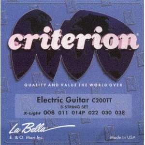  La Bella Electric Guitar Criterion Ultra Light, .008 