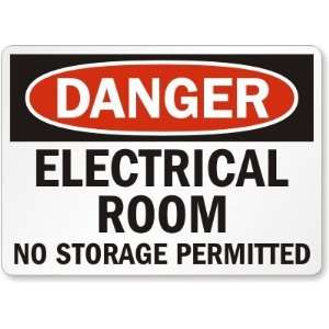  Danger Electrical Room No Storage Permitted   Heavy 