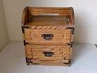 Japanese Wooden Chest Small Tansu 2 Drawers With Handl