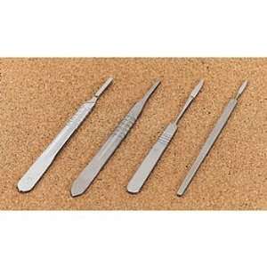 Surgeons Scalpel Handle, No. 3, Chrome, Uses Blades No. 10 12, 15 