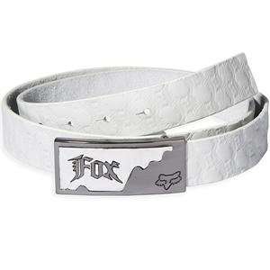  Fox Racing Network Leather Belt   Small/White Automotive