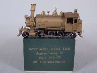 NWSL/TOBY HO Brass Saginaw Lumber Co. #6 2 6 2T Old Time Tank Prairie 