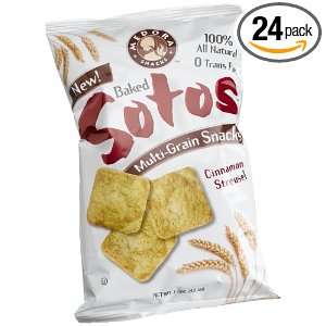 SOTOS Multi grain Snacks, Cinnamon Streusel, 1.5 Ounce Bags (Pack of 