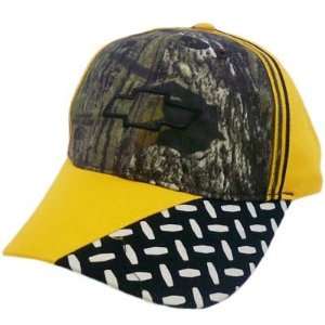  HAT CAP CHEVROLET CHEVY MOSSY OAK CAMO YELLOW DIAMOND 