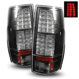  07 10 Chevy Suburban 1500/2500 Black LED Tail Lights 