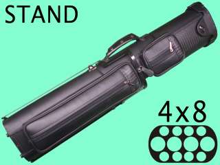 Cue Case For 4 Butts 8 Shafts w/ Stand Aska C48P06 Pool  