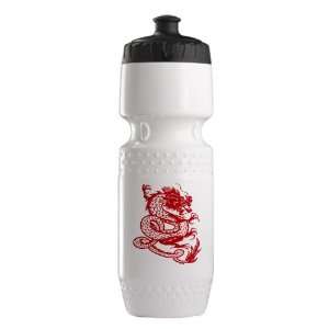    Trek Water Bottle White Blk Chinese Dancing Dragon 