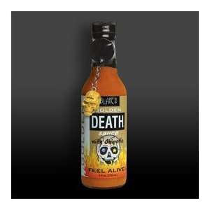 Blairs Golden Death Sauce with Chipotle and Skull Key Chain  