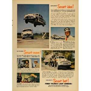  1949 Ad Ford Truck Joie Chitwood Stuntman Ramp Jump Car 