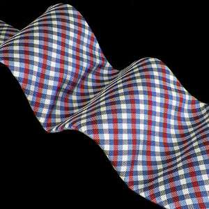 CHARLES TYRWHITT Blue Red Black Plaid Woven Tie NWOT  