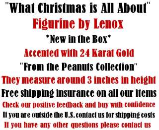 Lenox Thats What Christmas is All About Charlie Brown Peanuts Snoopy 