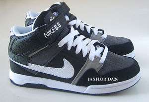 Nike Kids Mogan Mid 2 Jr Sneakers Shoes Youth NEW Black/Grey/White 