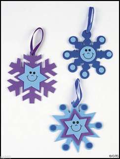 Smiley Snowflake Ornament Craft Kit No Glue ABCraft  