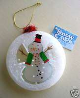 Midwest Snow Caps NEW Snowman Snow Angel Glass Ornament ~ Snowflakes 