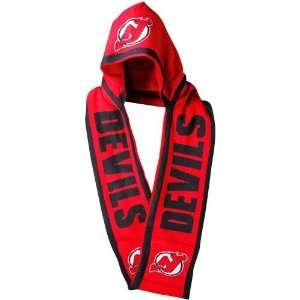    New Jersey Devils Knit Hooded Scarf With Pockets