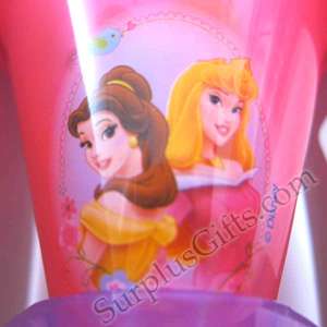 Disney Princess 3 Pack Snow Cone Tumbler Lid Straw Set   Container 