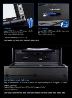 XTRONS TD714GD 2 DIN 7 HD Car DVD Player GPS DVB T NEW  