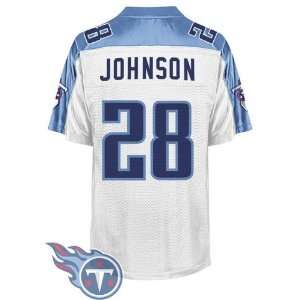  Tennessee Titans #28 Chris Johnson Jersey White Nfl 