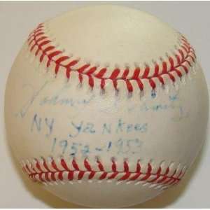 Johnny Schmitz Autographed Baseball   with N Y 1952 53 Inscription 