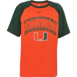    Miami Hurricanes Youth Nike Raglan T Shirt