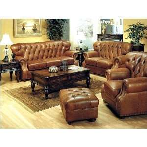 Piece Button Tufted Dakota Traditional Style Chair, Loveseat, and Sofa 