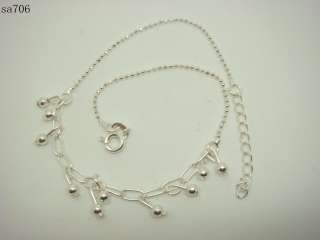 1pcs 925 Sterling Silver charm ankle bracelets anklet chains sa706 
