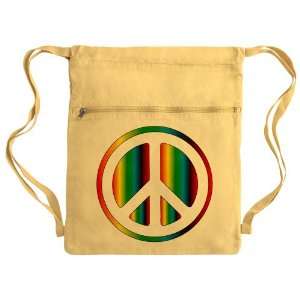   Messenger Bag Sack Pack Yellow Chromatic Peace Symbol 