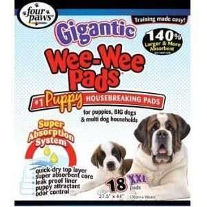  Wee Wee Puppy Pads Size/Quantity XXL/18 Pack Pet 