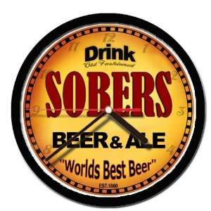  SOBERS beer and ale cerveza wall clock 