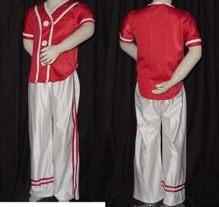 Red GAME TIME Baseball Uniform Dance Costume CHOICE  
