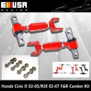  02 05 Honda Civic 02 07 Acura RSX Rear Camber Kit red 