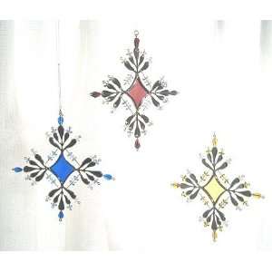  Snowflake Teardrop Suncatcher Ornament 