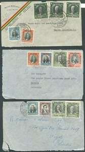 CHILE TO COLOMBIA 3 Old Air Front Covers VF  