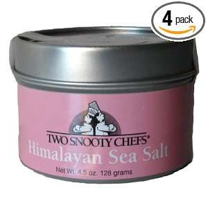 Two Snooty Chefs Himalayan Sea Salt, 4.5 Ounce (Pack of 4)  