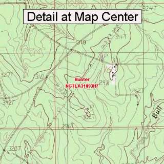   Topographic Quadrangle Map   Hunter, Louisiana (Folded/Waterproof